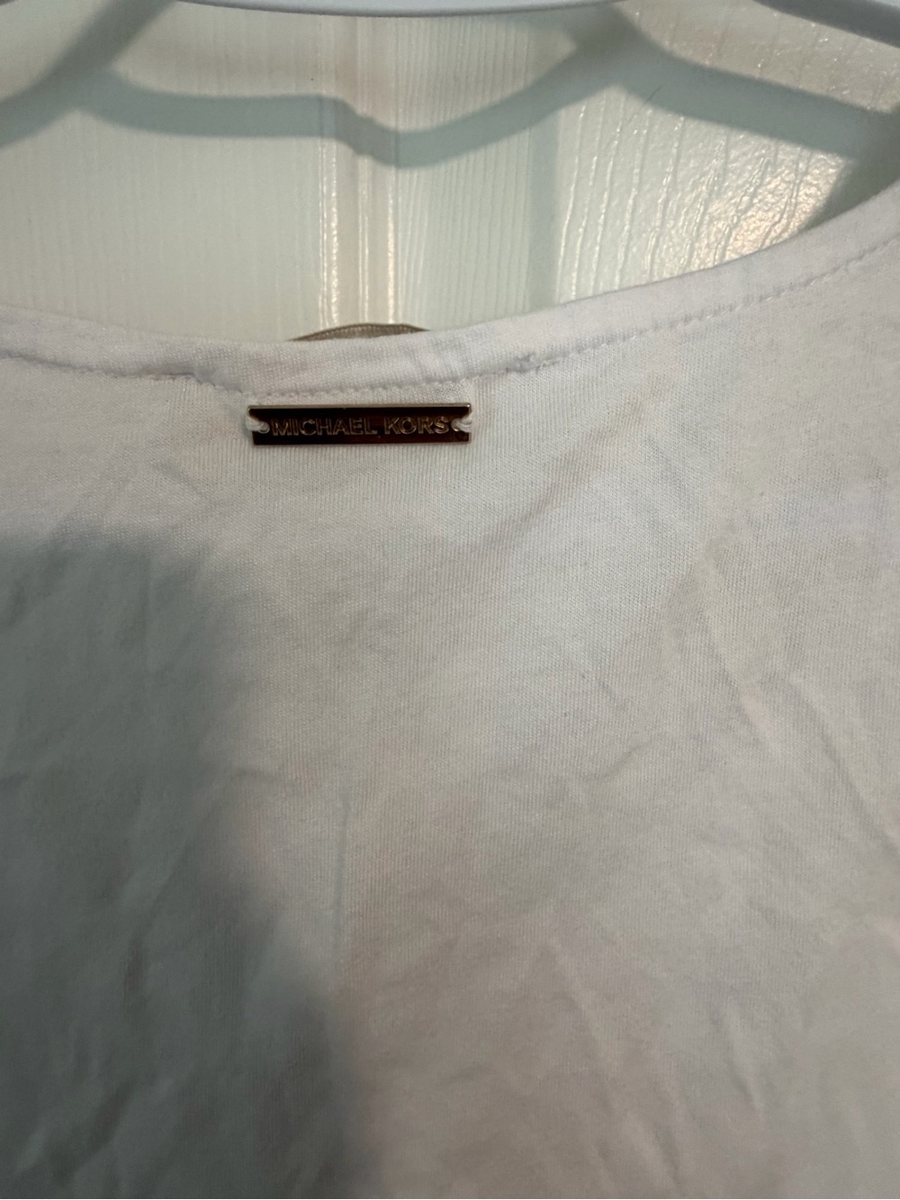 Michael Kors White Peplum Scoop Neck Tank - Picture 7 of 7